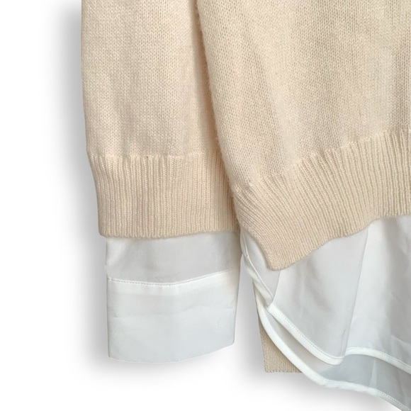 Brochu Walker Sweater The Looker Layered V Neck Elbow Patch - Picture 3 of 12